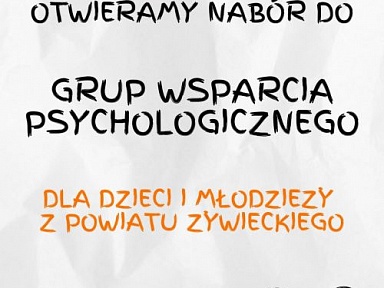 Żywiecka Fundacja Rozwoju rozpoczyna się nabór do młodzieżowych grup wsparcia realizowanych na terenie powiatu żywieckiego w ramach działań z zakresu ochrony zdrowia psychicznego dzieci i młodzieży. Program stanowi odpowiedź na rosnące potrzeby młodych mieszkańców powiatu w obszarze wsparcia emocjonalnego, społecznego i interwencyjnego.  Celem grup wsparcia jest poprawa funkcjonowania psychospołecznego uczestników, wzmacnianie kompetencji emocjonalnych oraz przeciwdziałanie izolacji społecznej. Zajęcia skierowane są do dzieci i młodzieży doświadczających m.in. obniżonego nastroju, trudności w relacjach rówieśniczych, zaburzeń lękowych czy sytuacji kryzysowych.  Organizacja grup:  Grupa I: 11-14 lat (godz. 16:00 -17:30) Grupa II: 15 lat - do końca szkoły ponadpodstawowej (godz. 18:00-19:30) Termin rozpoczęcia: 12 marca 2026 r. Spotkania odbywają się w czwartki Cykl obejmuje 15 spotkań Liczebność grup: 6 -12 osób Warunkiem udziału jest wcześniejsza konsultacja kwalifikacyjna z psycholog. Zapisy prowadzone są telefonicznie pod numerem 536 259 388 (PN-PT, godz. 8:00 - 15:00).  Równolegle prowadzone jest bezpłatne interwencyjne wsparcie psychologiczne dla dzieci i młodzieży znajdujących się w nagłym kryzysie psychicznym, wymagających szybkiej, profesjonalnej pomocy. Szczegółowe informacje pod tym samym numerem telefonu (jak wyżej).  Projekt Interwencyjne wsparcie psychologiczne dla dzieci i młodzieży z Powiatu Żywieckiego jest sfinansowany w ramach zadania publicznego Starostwa Powiatowego w Żywcu.