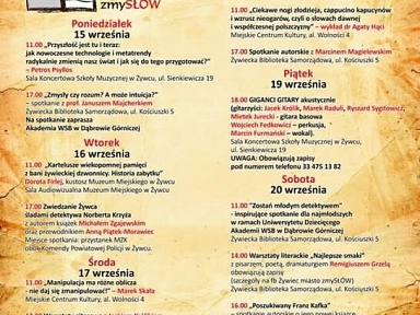 Żywiec miasto zmySŁÓW - tydzień inspirujących spotkań